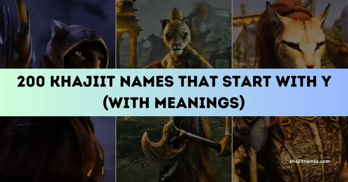 Khajiit Names That Start With Y