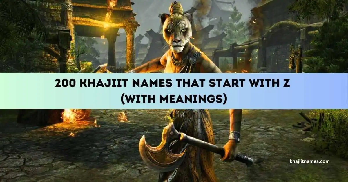 Khajiit Names That Start With Z