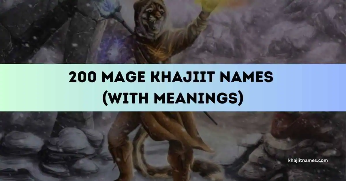 Mage Khajiit Names