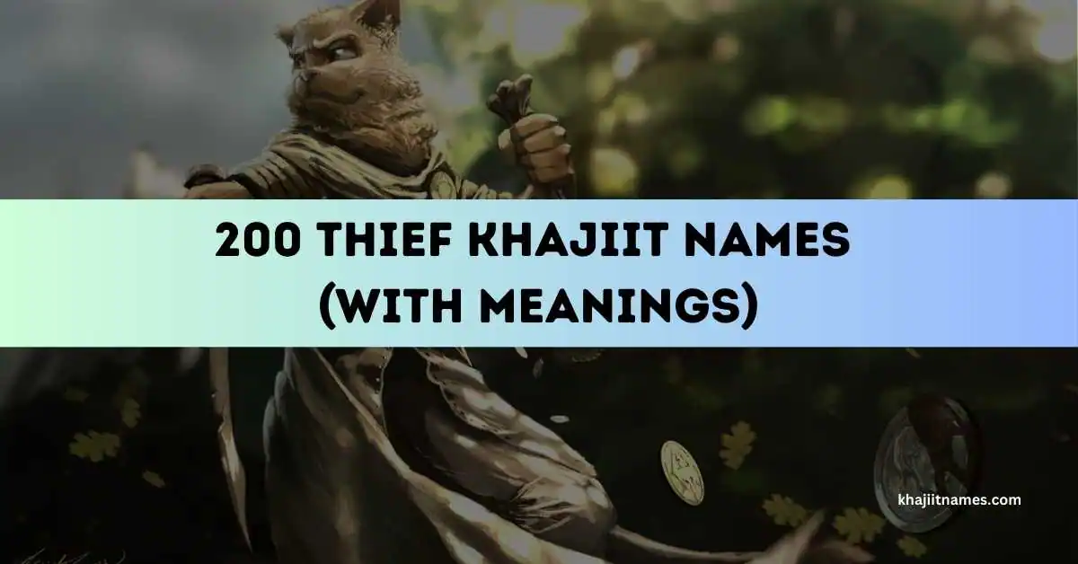 Thief Khajiit Names