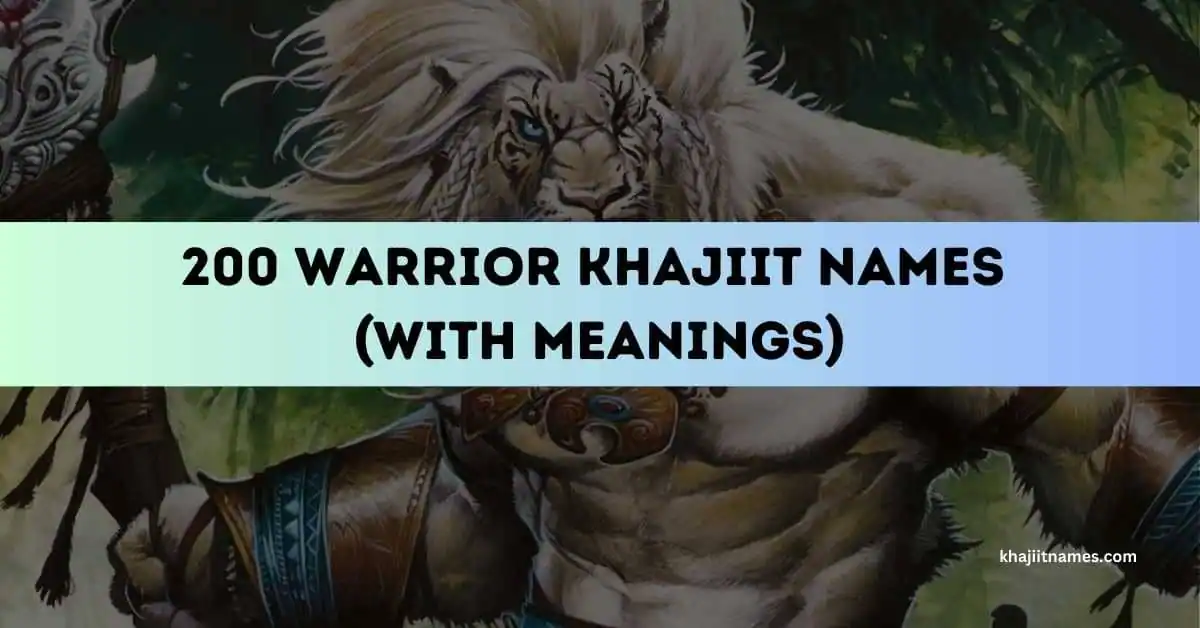 Warrior Khajiit Names