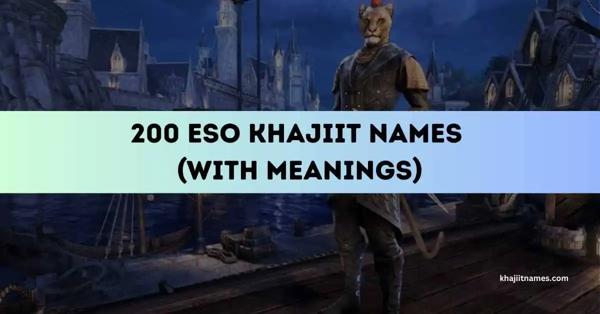 ESO Khajiit Names