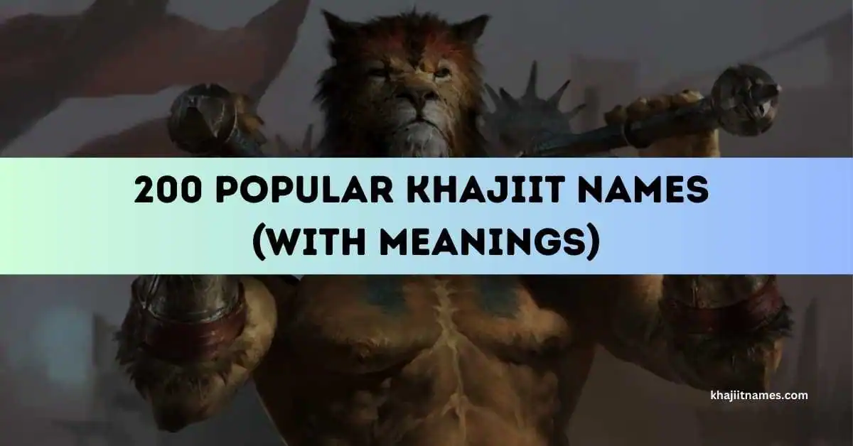 Popular Khajiit Names